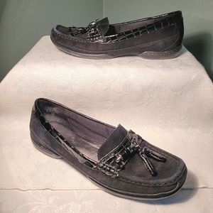 Black Suede Moccasin Loafers